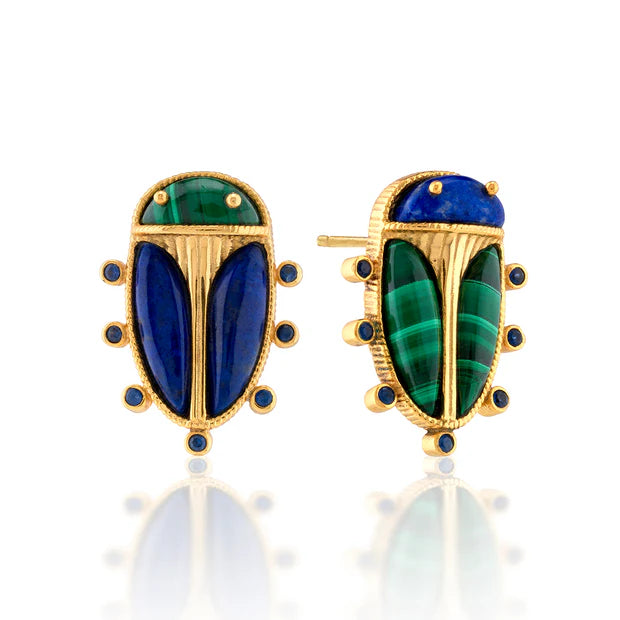 Capucine De Wulf Scarab Mismatched Stud Earrings