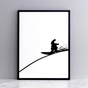 HAM - Surfing Rabbit Print