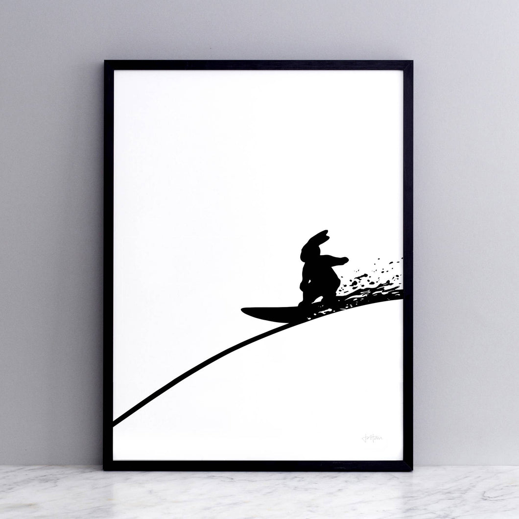 HAM - Surfing Rabbit Print