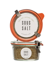 Load image into Gallery viewer, Sous Salt - Grey Salt Avocado and Lime Glass Jar: 4oz
