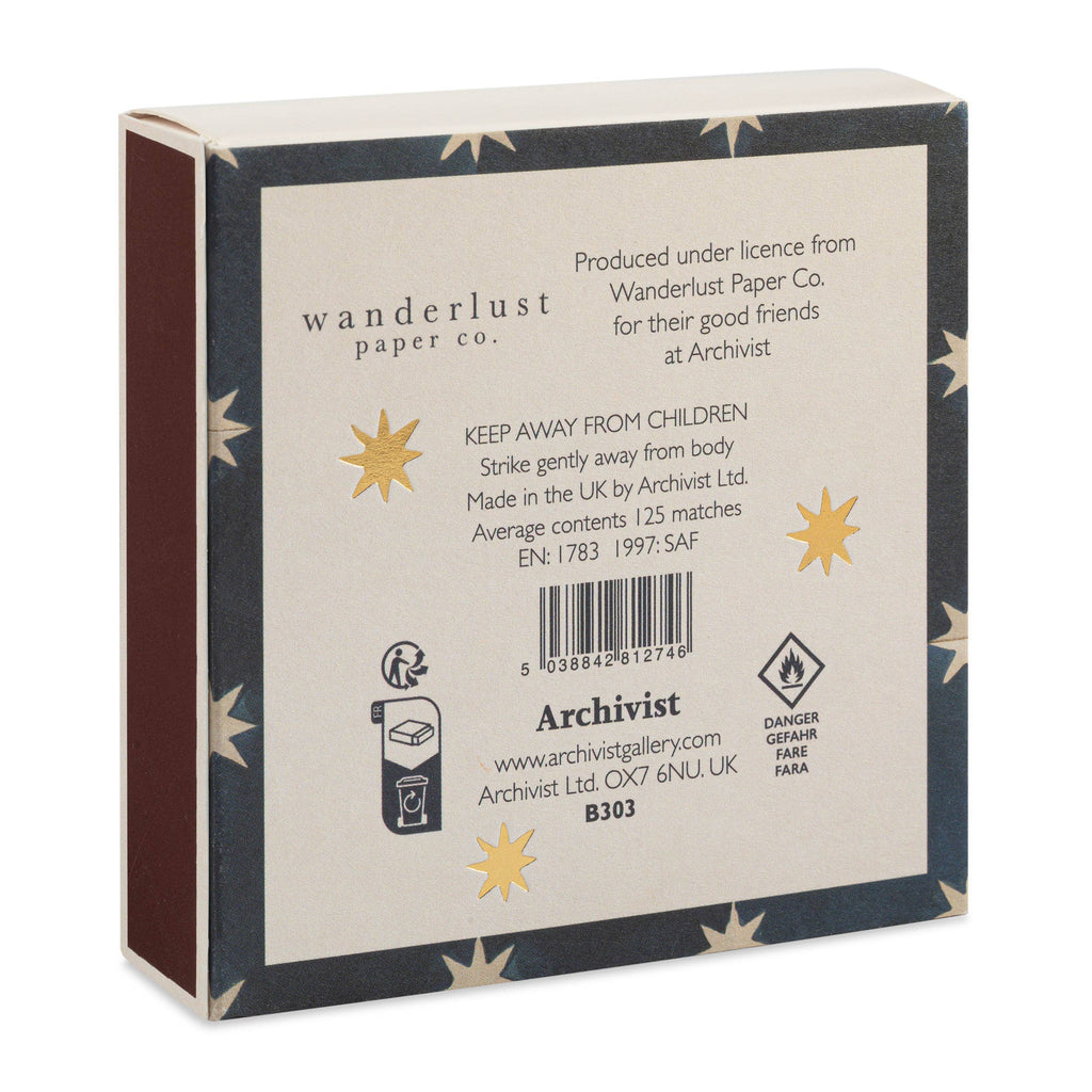 Archivist Gallery - Navy Star Tile by Wanderlust | Square - Safety Matches