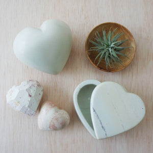 Venture Imports LLC - Heart Box, Natural Stone