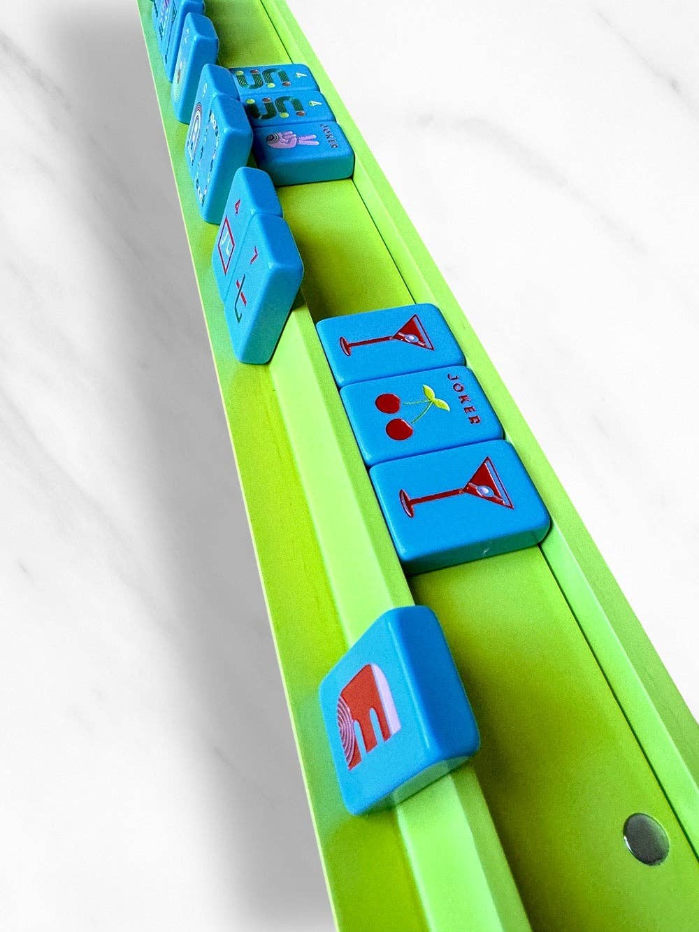 Peace Love Mahjong - Mahjong Racks + Pushers (Set of 4) | Dark Green