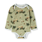 Milkbarn Cotton Long Sleeve One Piece | Forest Party