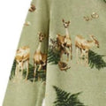 Milkbarn Organic Cotton Long Sleeve Two-piece Pajama Set | Forest Party