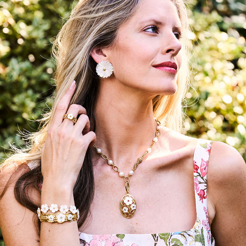 Capucine De Wulf Mermaid Garden Blossom Stud Earrings