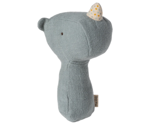 Maileg Lullaby Friends - Rhino Rattle - Dusty Blue