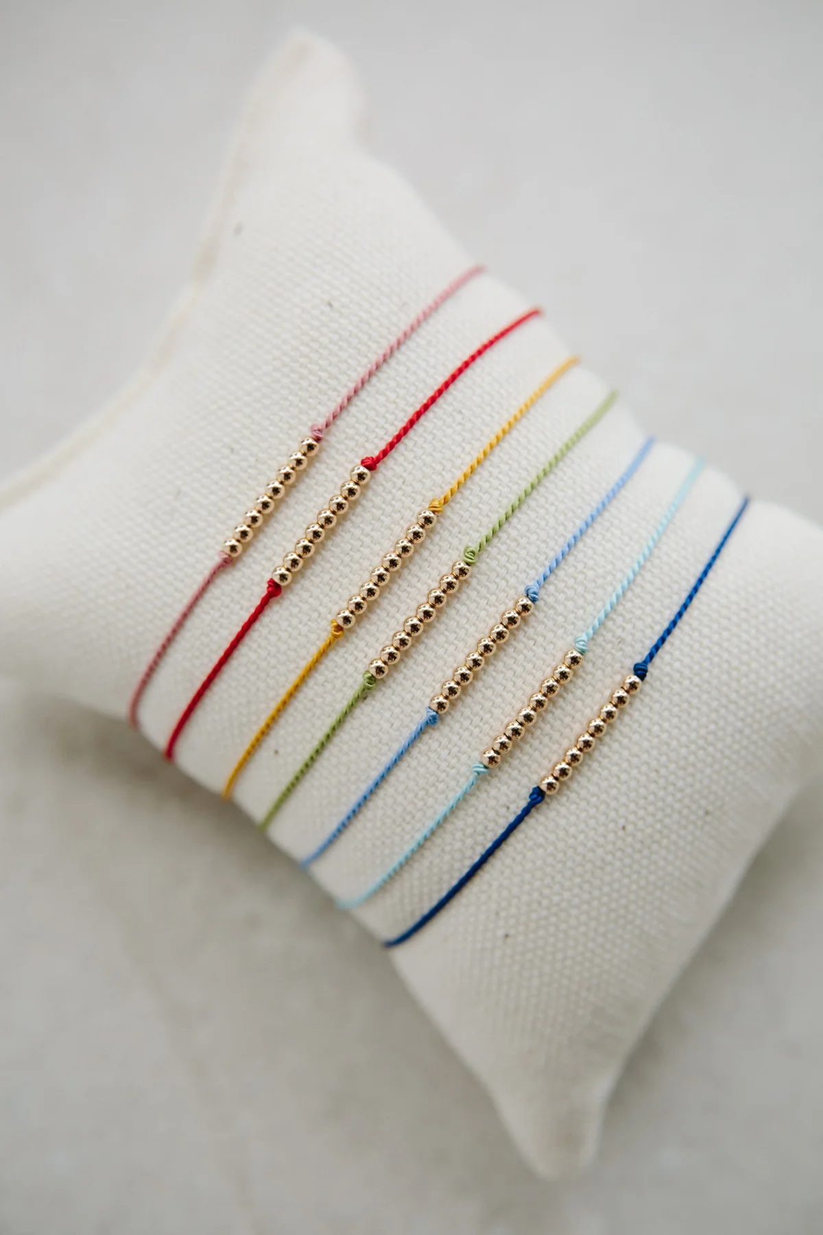 Abacus Row Friendship Bracelet - No. 3 / Coral