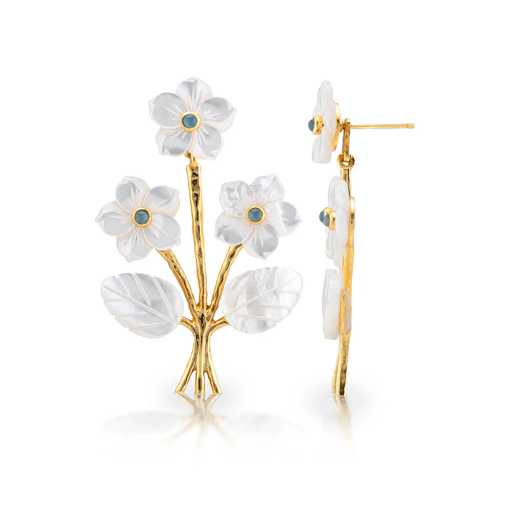 Capucine De Wulf Mermaid Garden Convertible Bouquet Post Earrings