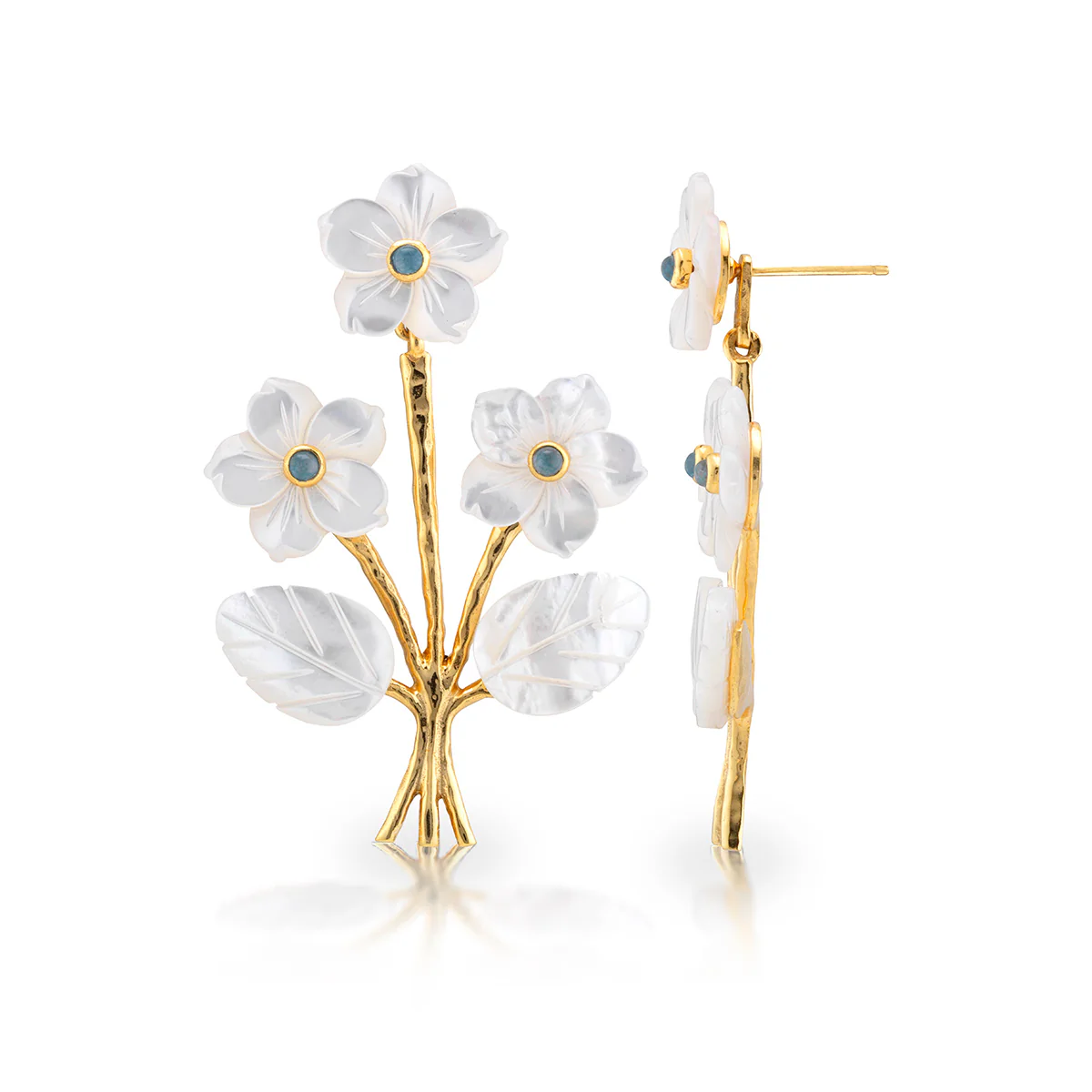 Capucine De Wulf Mermaid Garden Convertible Bouquet Post Earrings