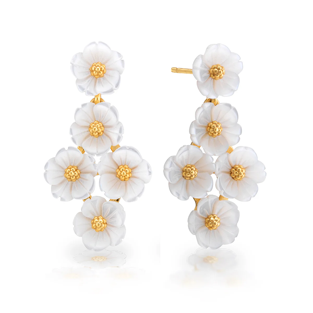 Capucine De Wulf Mermaid Garden Floral Petite Postdrop Earrings