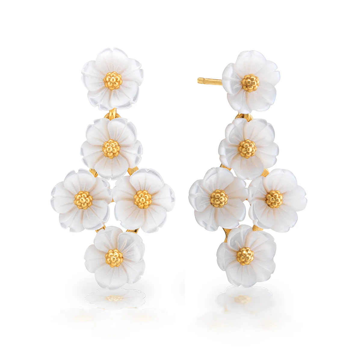 Capucine De Wulf Mermaid Garden Floral Petite Postdrop Earrings