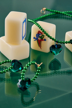 Load image into Gallery viewer, Abacus Row Big Heart Necklace, Mirror Mirror - Emerald
