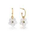 Capucine De Wulf Mermaid Garden Hoop Earrings With Flower Charm