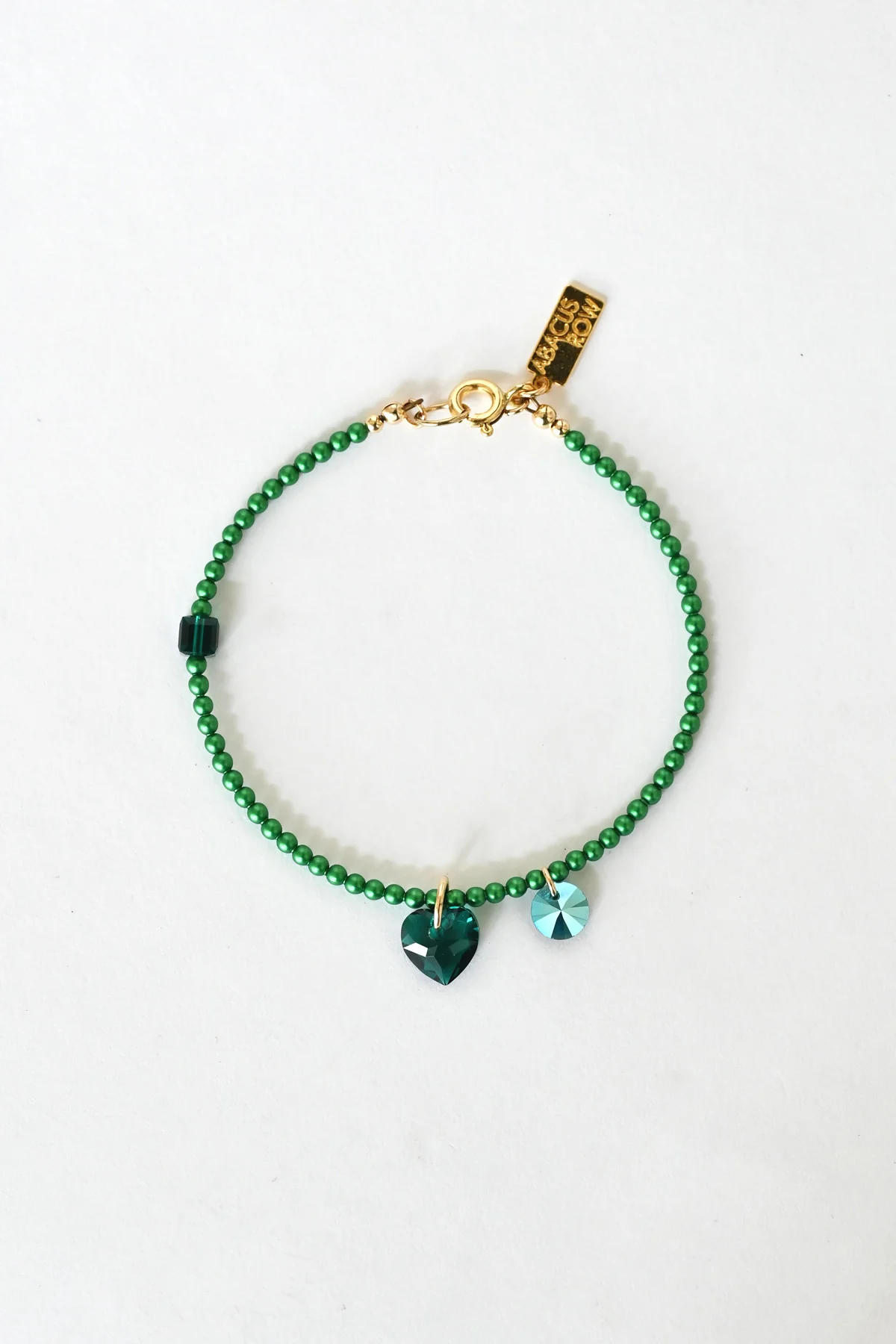Abacus Row Confetti Bracelet, Mirror Mirror - Emerald