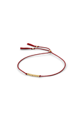 Abacus Row Friendship Bracelet - No. 3 / Garnet