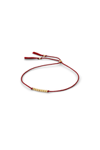 Abacus Row Friendship Bracelet - No. 3 / Garnet