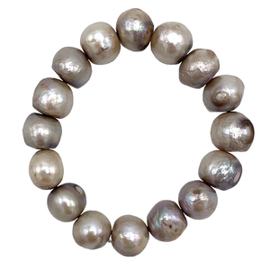 Bam Bam Stretch Pearl Bracelet | Champagne