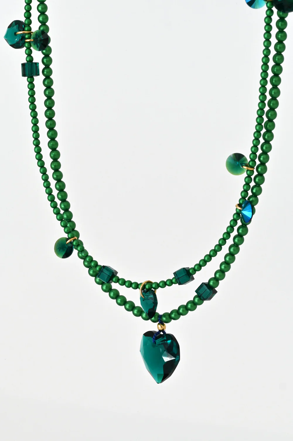 Abacus Row Confetti Necklace, Mirror Mirror - Emerald