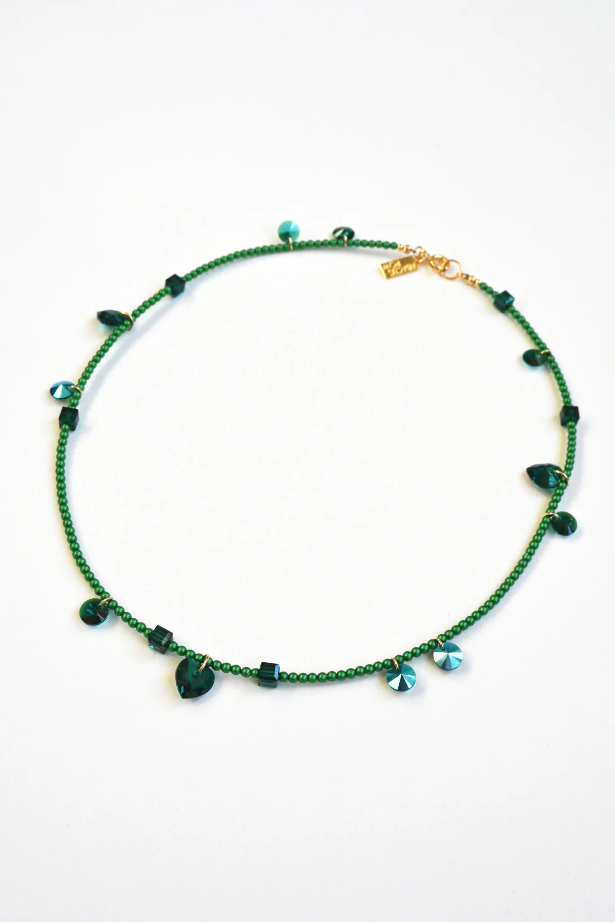 Abacus Row Confetti Necklace, Mirror Mirror - Emerald