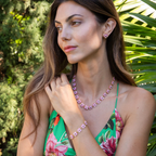 Capucine De Wulf Dianthus Stud Earrings - Enamel Jade