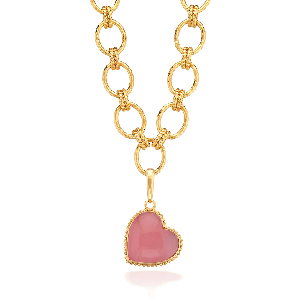 Capucine De Wulf Mermaid Garden Love Gem Pendant Pink Jade