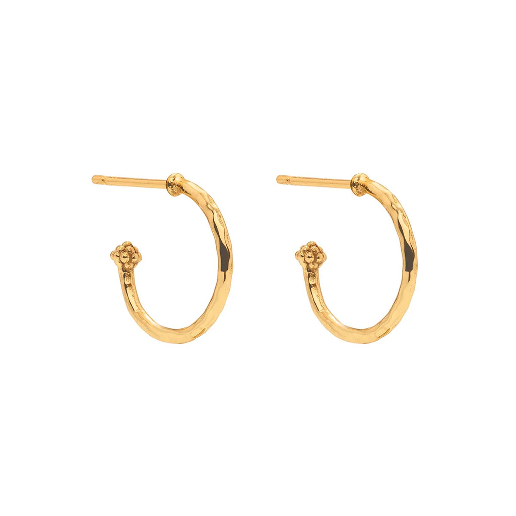 Capucine De Wulf Mermaid Garden Hoop Earrings With Flower Charm