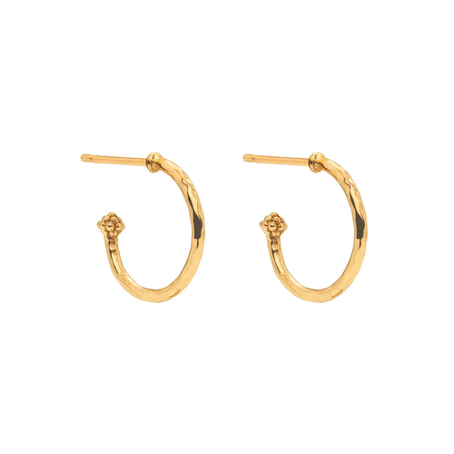 Capucine De Wulf Mermaid Garden Hoop Earrings With Flower Charm
