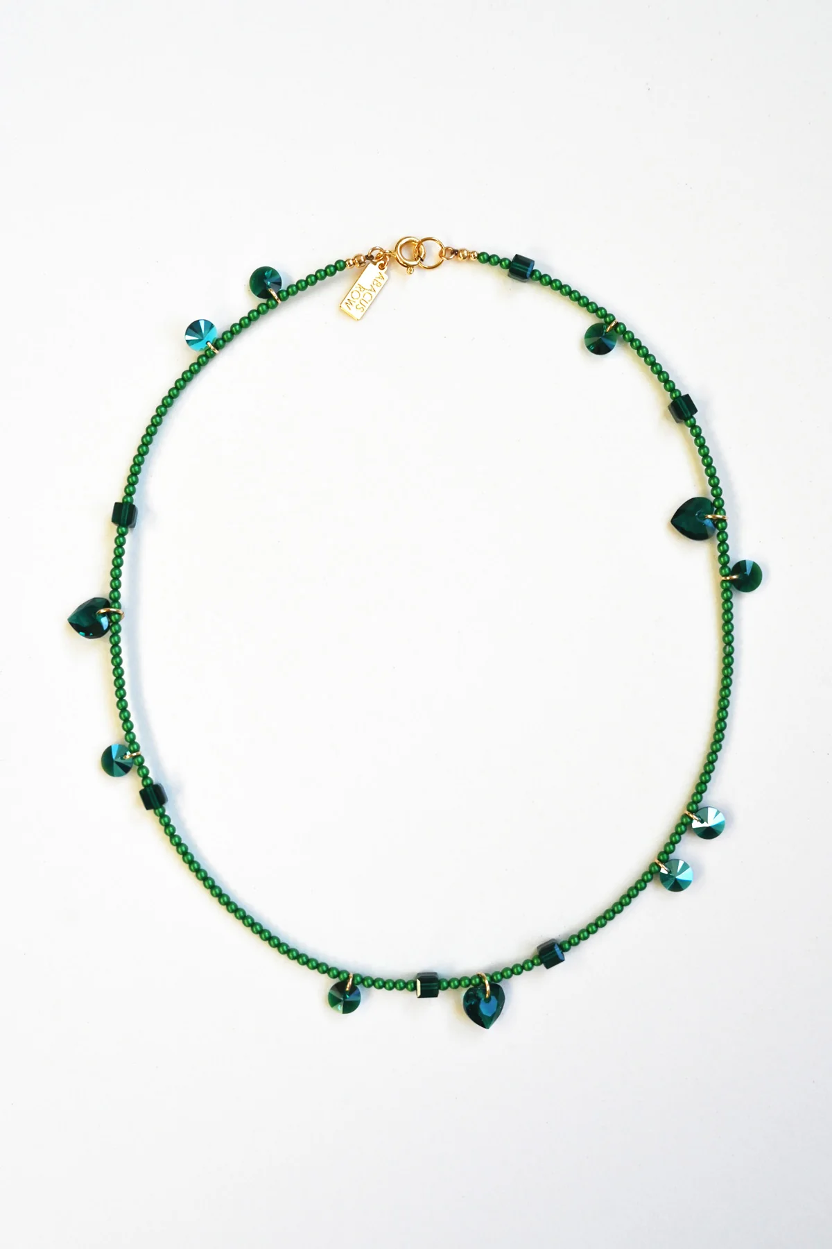 Abacus Row Confetti Necklace, Mirror Mirror - Emerald