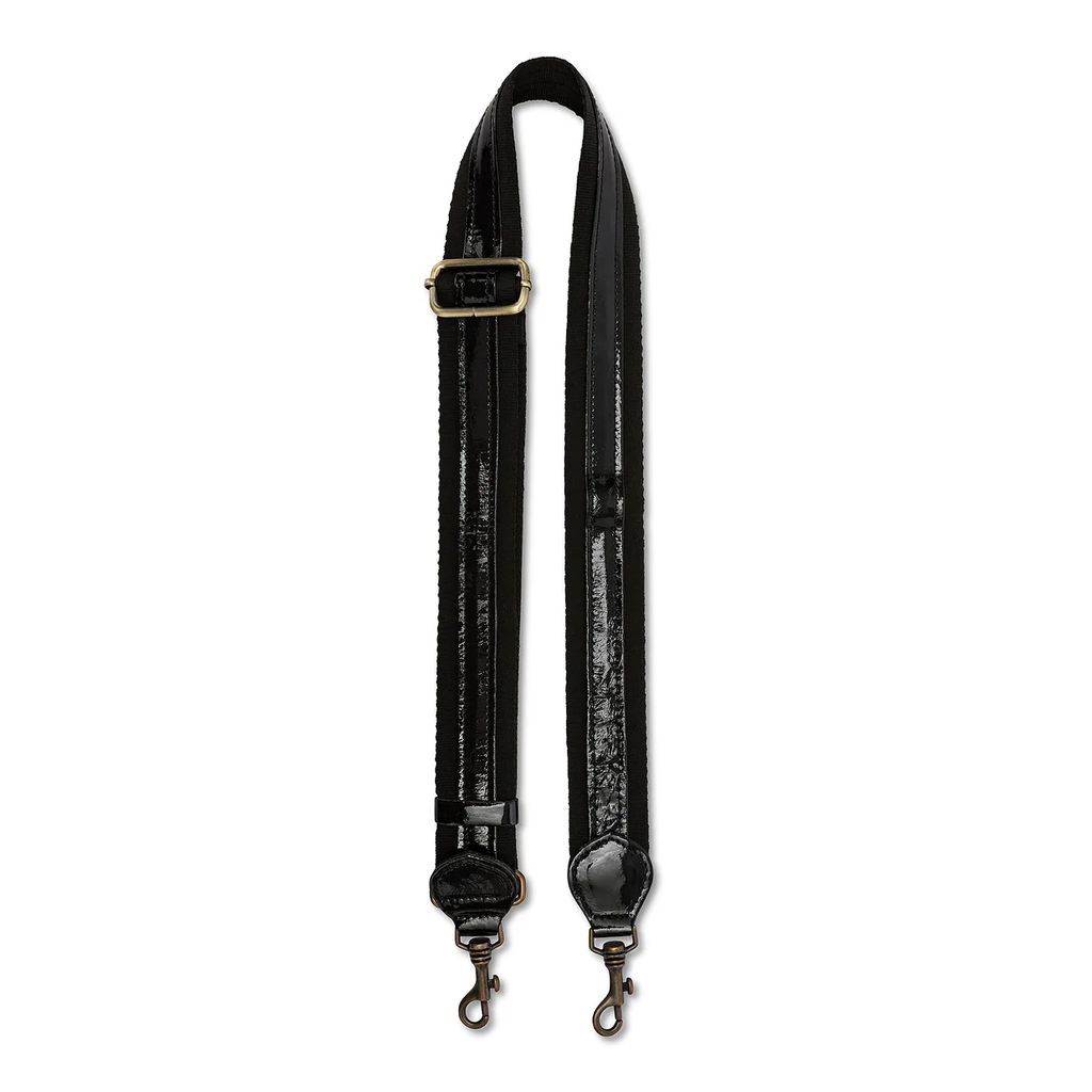 Uashmama Crossbody Bag Straps - Glossy Black/Black