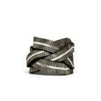 Oropopo Fringe Crisscross Bracelet | Silver