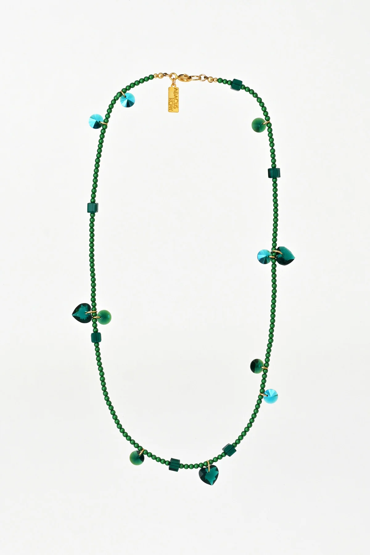 Abacus Row Confetti Necklace, Mirror Mirror - Emerald