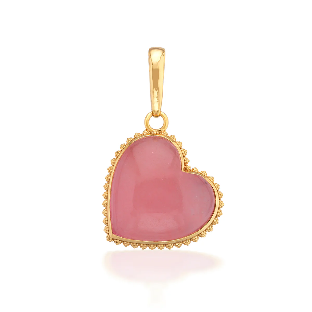 Capucine De Wulf Mermaid Garden Love Gem Pendant Pink Jade