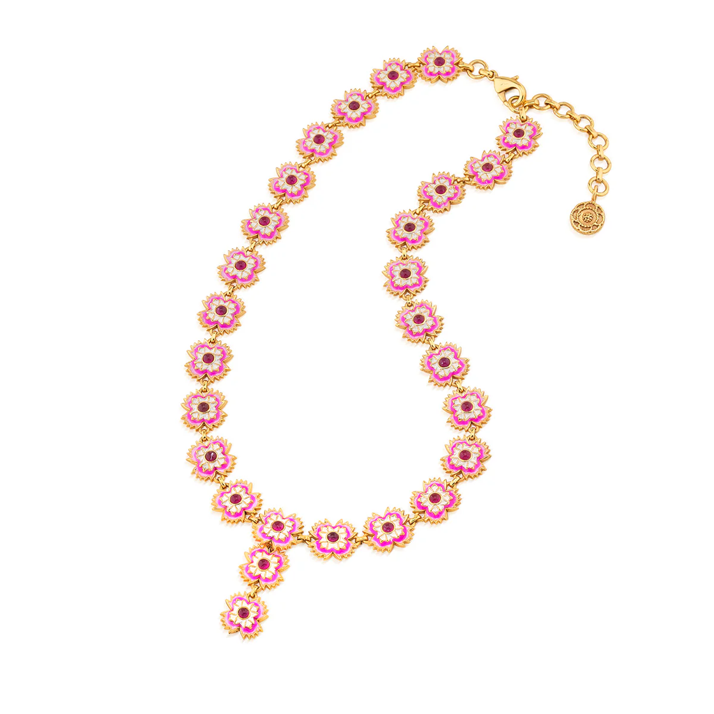 Capucine De Wulf Dianthus Convertible Necklace - Enamel Jade
