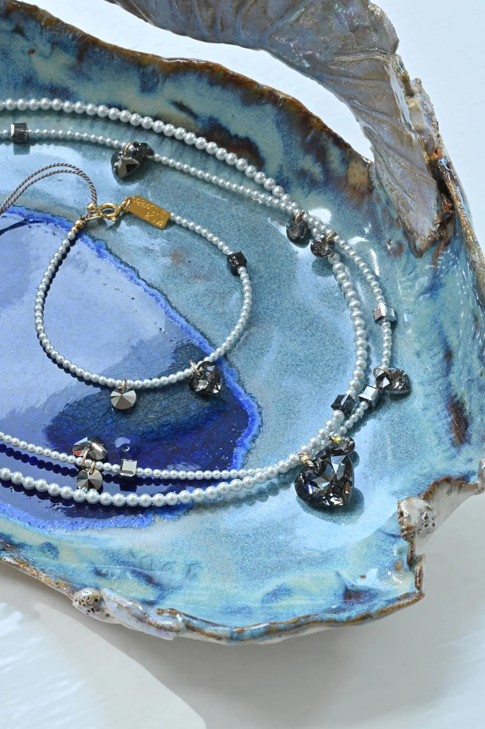 Abacus Row Big Heart Necklace, Moonstruck