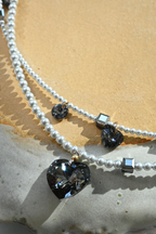 Abacus Row Big Heart Necklace, Moonstruck