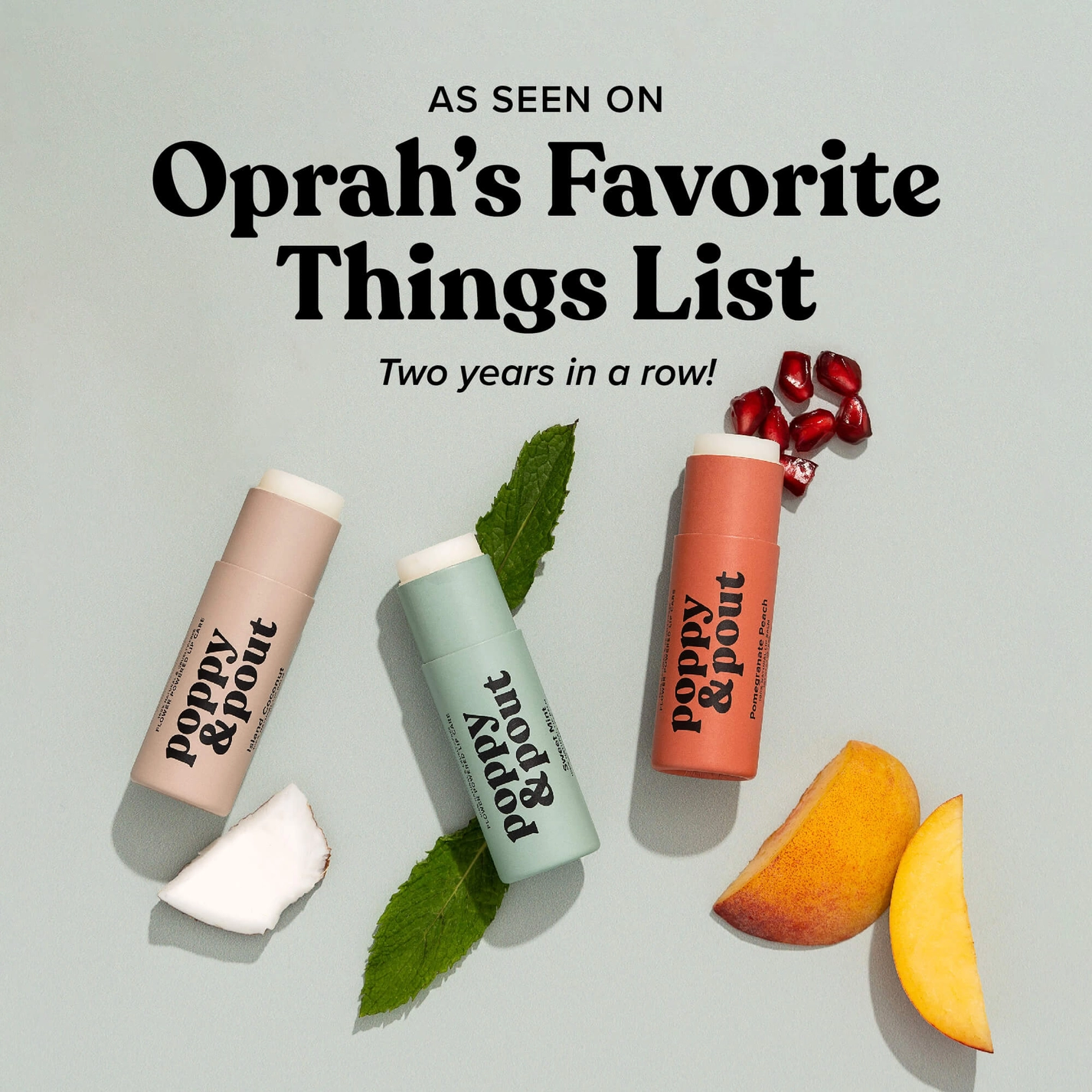Poppy & Pout Lip Balm - Pomegranate Peach