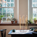 The Floral Society - Beacon Long Stem Candelabra - Parchment