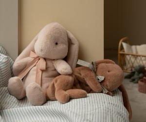 Maileg - Sleeping Bunny Plush, Small | Soft Brown