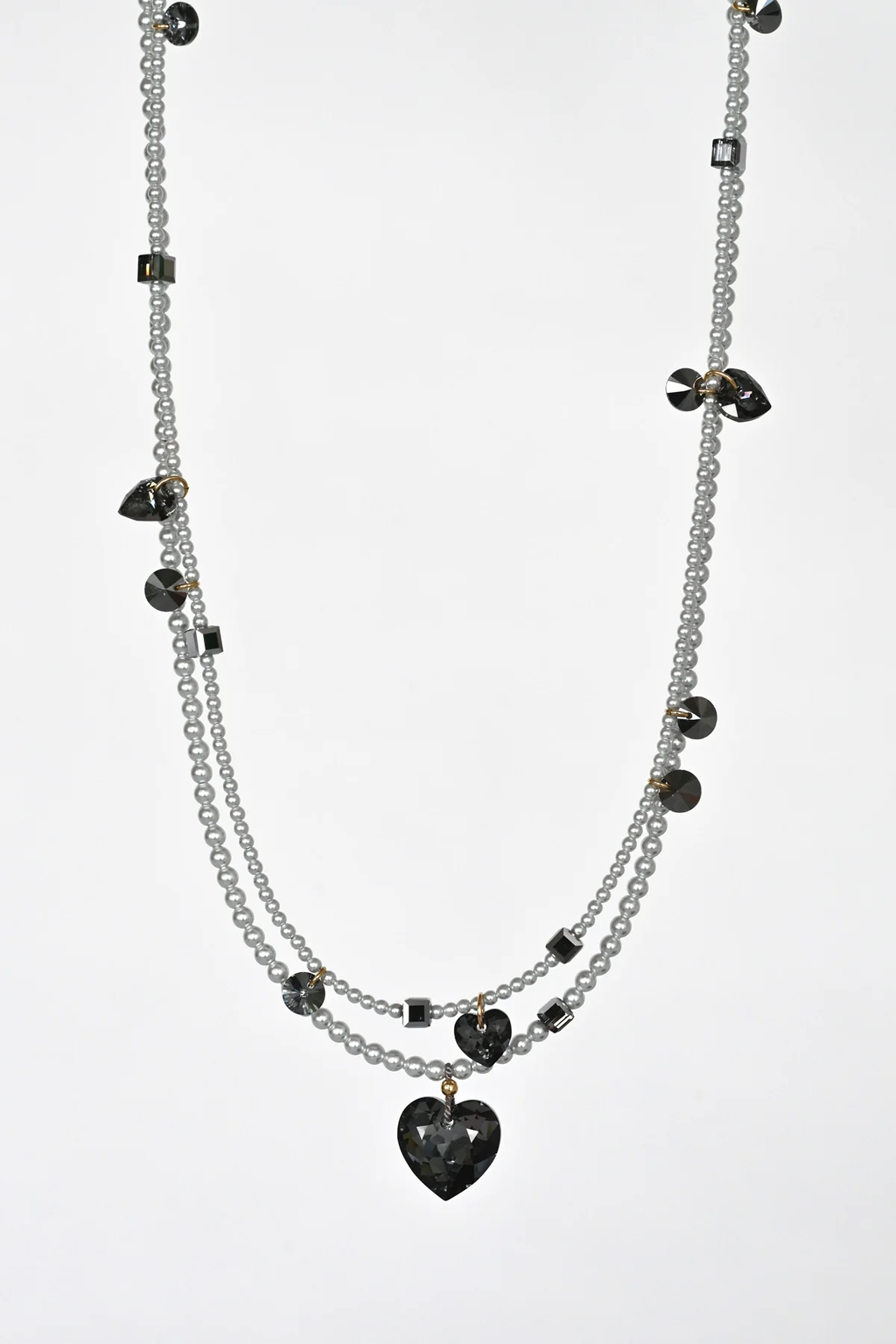 Abacus Row Big Heart Necklace, Moonstruck