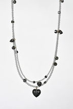 Abacus Row Big Heart Necklace, Moonstruck