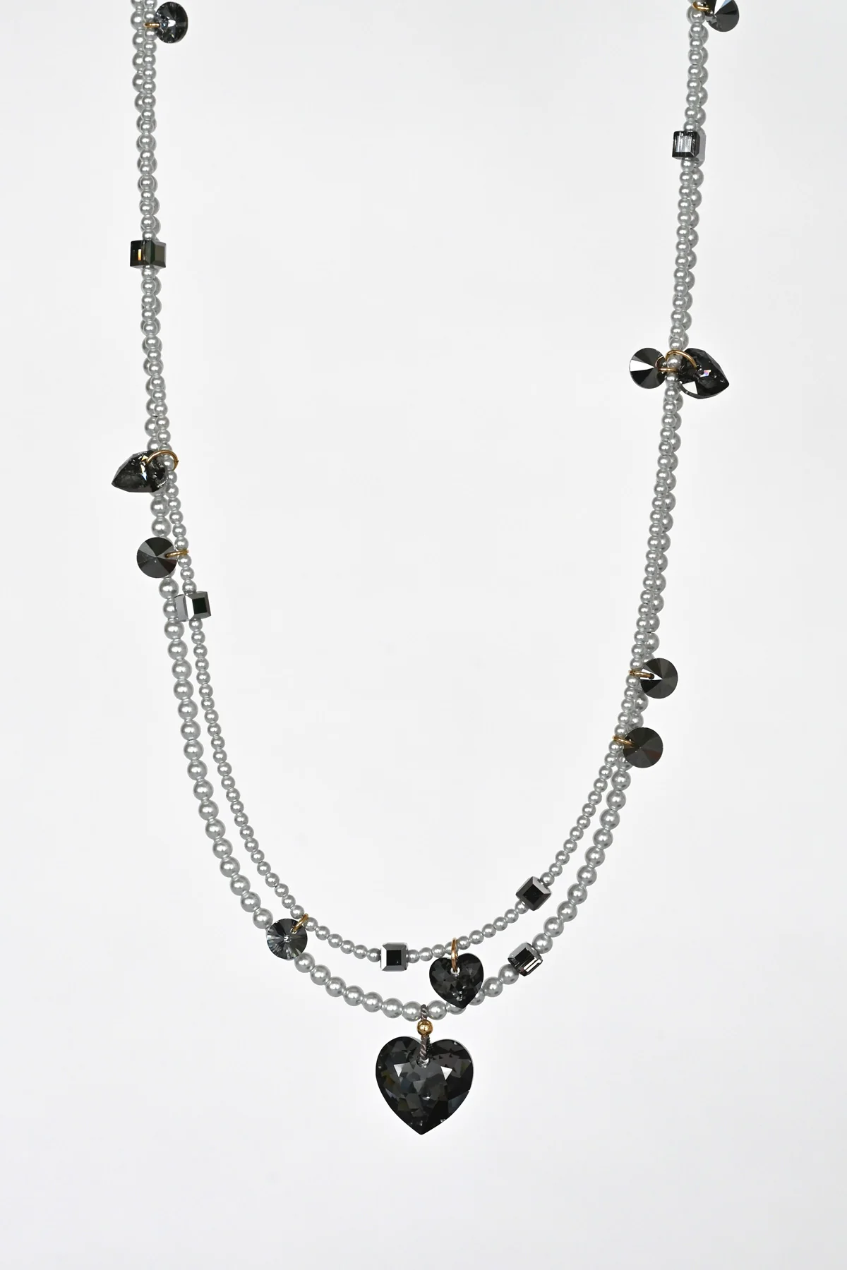 Abacus Row Big Heart Necklace, Moonstruck
