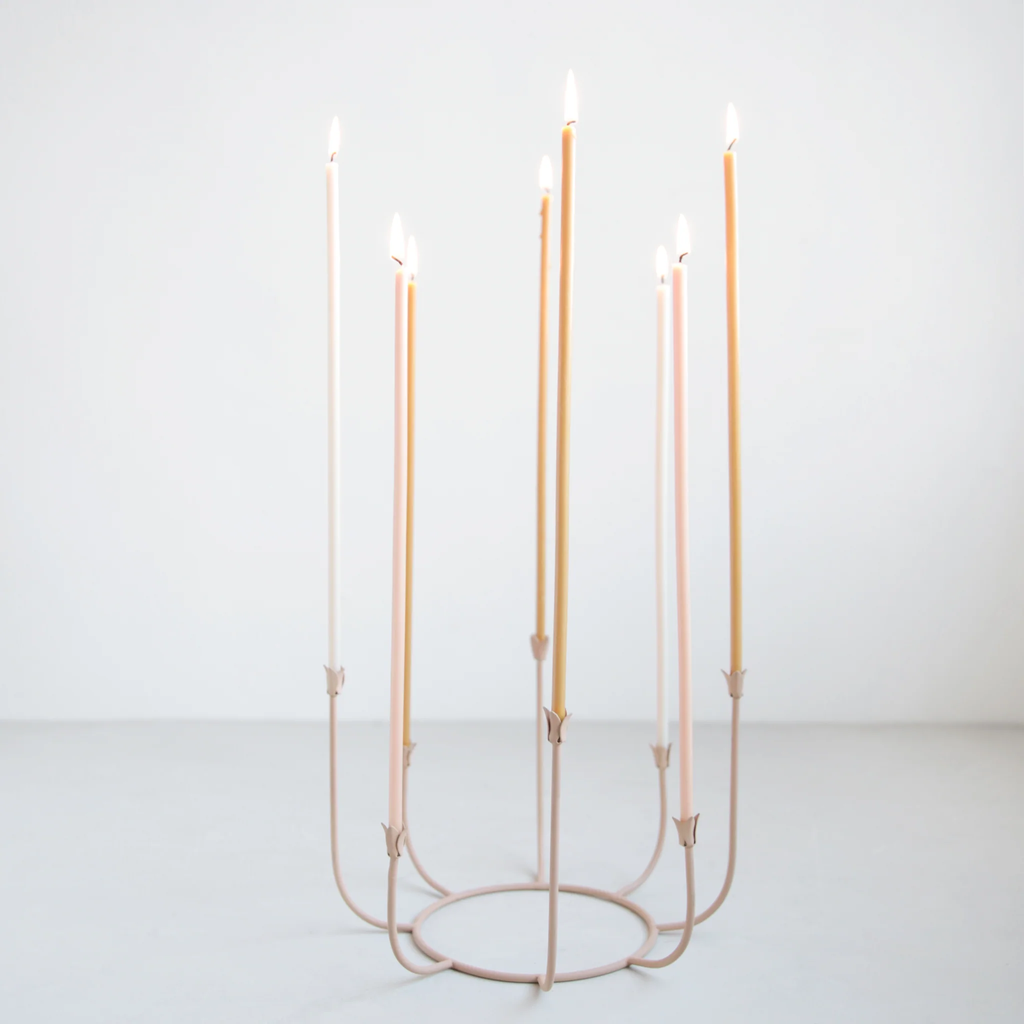 The Floral Society - Beacon Long Stem Candelabra - Dune