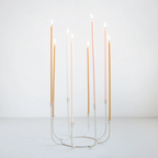 The Floral Society - Beacon Long Stem Candelabra - Parchment