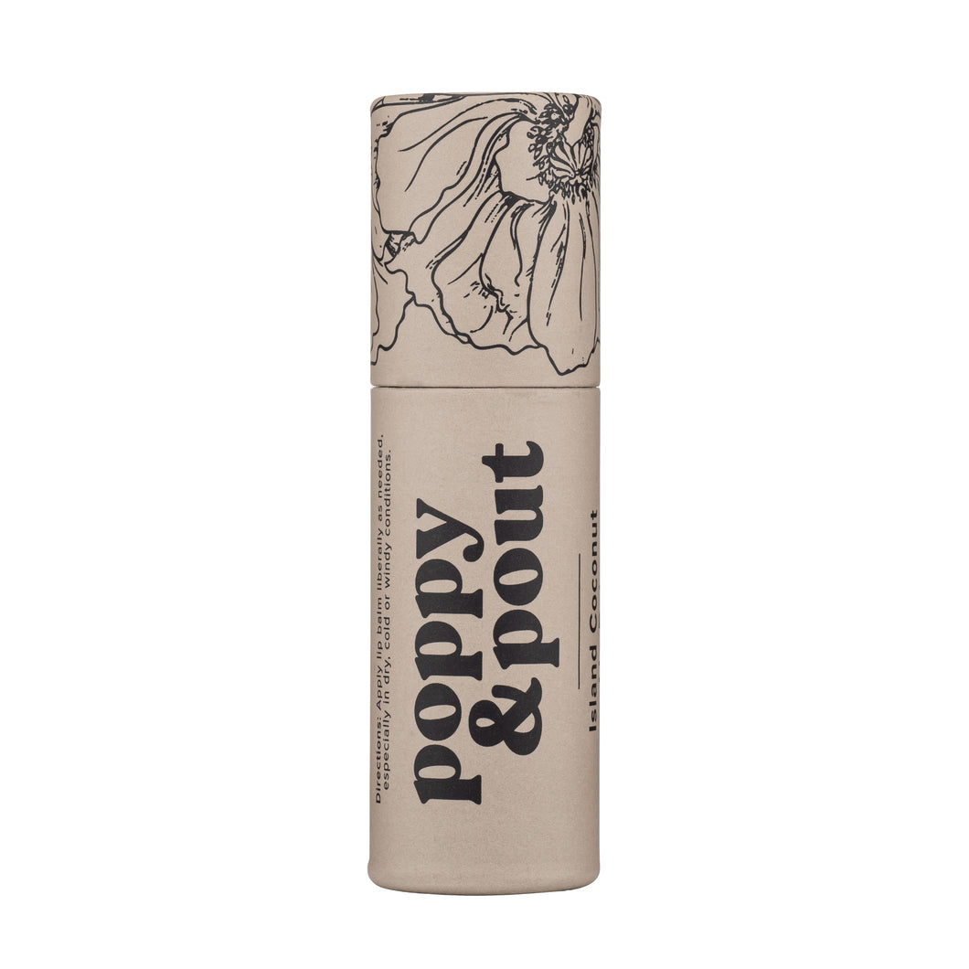 Poppy & Pout Lip Balm - Island Coconut