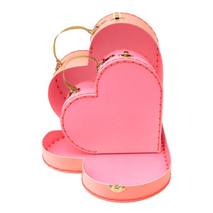 Meri Meri - Pink Heart Suitcases