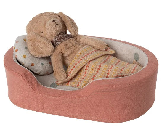 Maileg Dog Basket - Coral