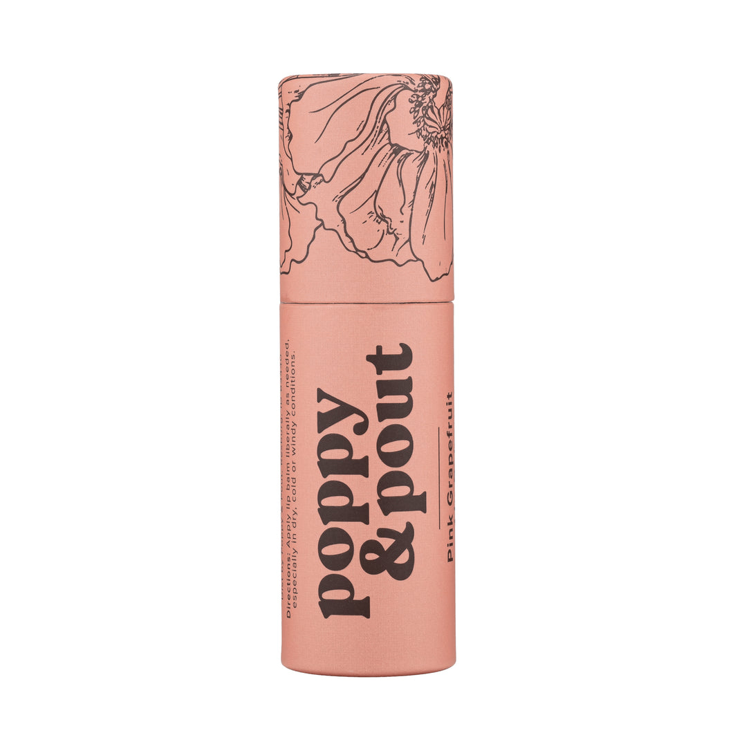 Poppy & Pout Lip Balm - Pink Grapefruit