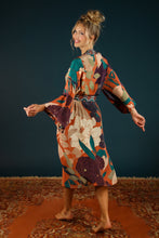 Load image into Gallery viewer, Powder UK Kimono Winter Floral - Terracotta
