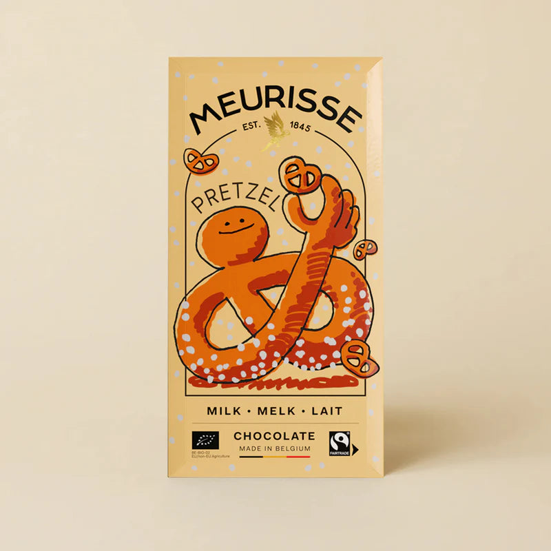 Meurisse Chocolate Bar | Milk Chocolate Pretzel